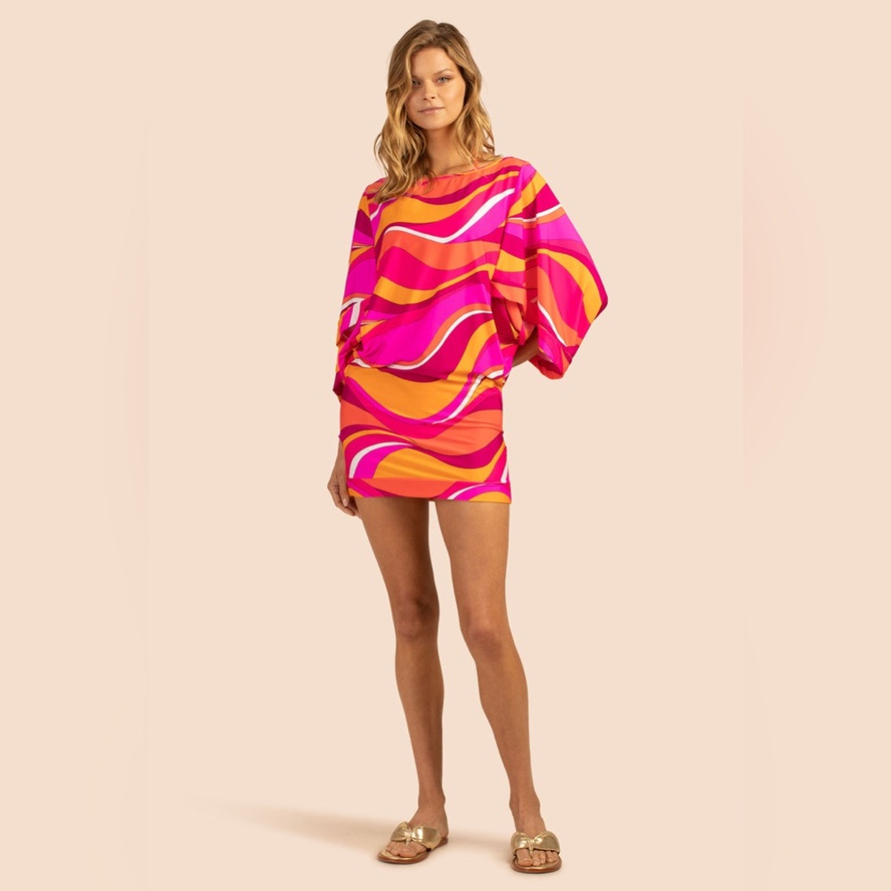 Trina Turk Vibrant Pink and Orange Coverup